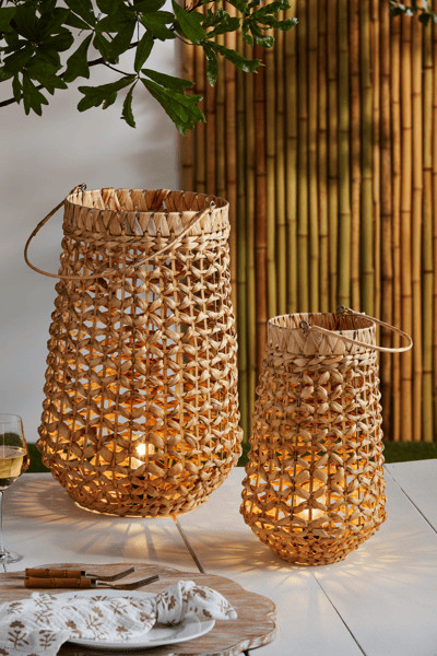 Woven Light-Up Lanterns | Mud Pie