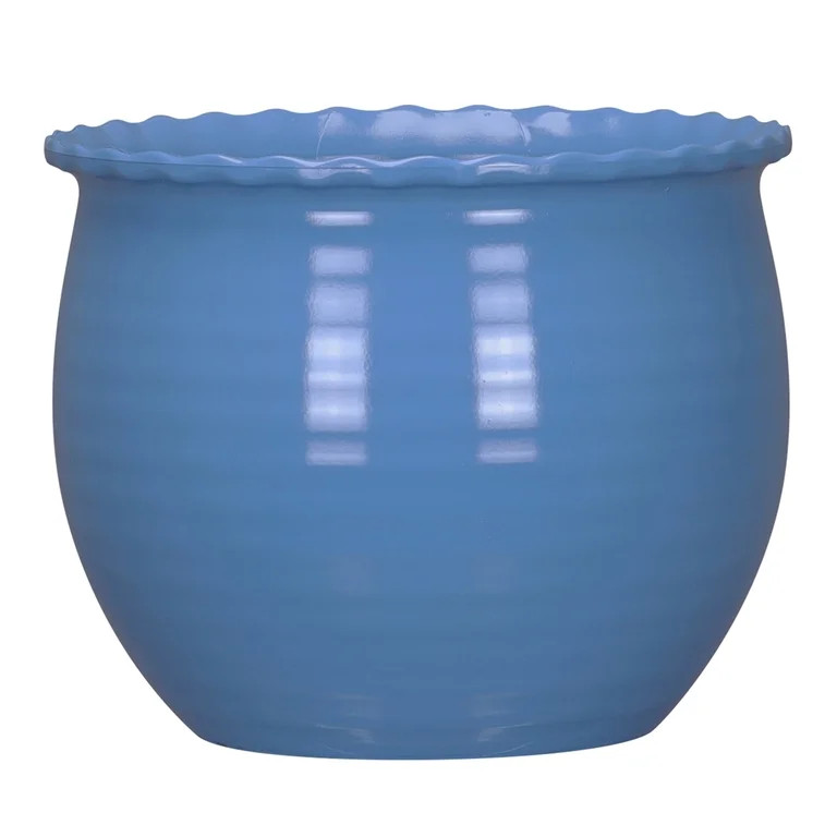 Mainstays Brooke 8" x 8" x 6.5" Round Blue Paradise 100% Recycled Resin Planter | Walmart (US)