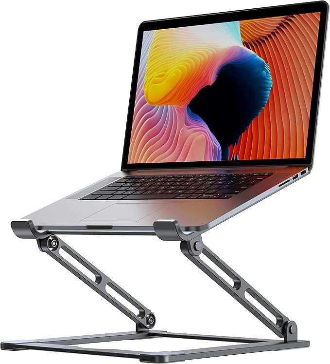 Laptop Stand for Desk - Adjustable Laptop Holder, Portable Laptop Riser with Multi-Angle Height A... | Amazon (US)