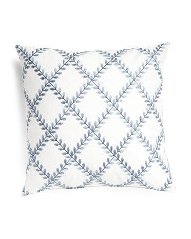 Made In Usa 22x22 Embroidered Clover Lane Pillow | TJ Maxx