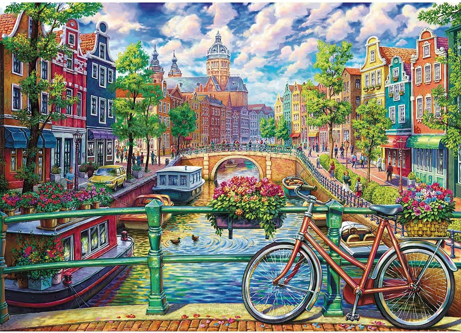 Jigsaw Puzzles 1000 Pieces Puzzles for Adults 1000 Piece-Amsterdam Canal Educational Game Toys, F... | Amazon (US)