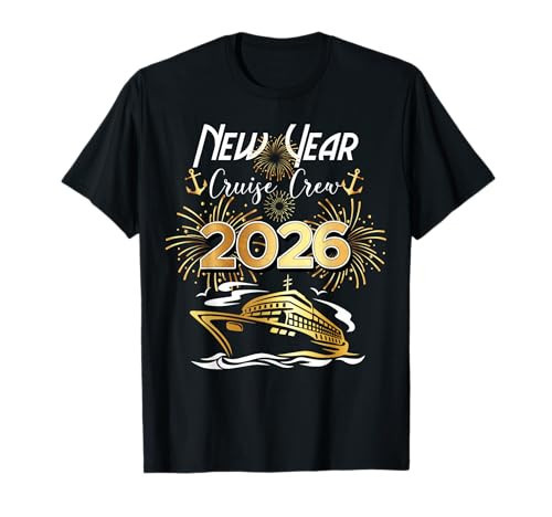 New Year Cruise Crew 2026 Years Eve Party Vacation Matching T-Shirt | Amazon (US)