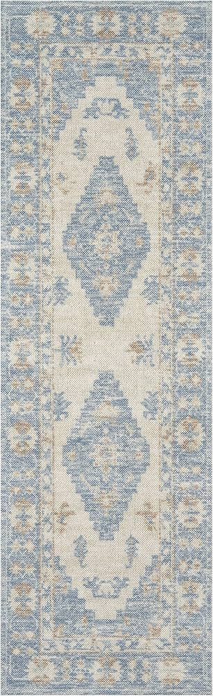 Momeni Anatolia Wool and Nylon Area Rug, 2'3" X 7'6" Runner, Blue | Amazon (US)
