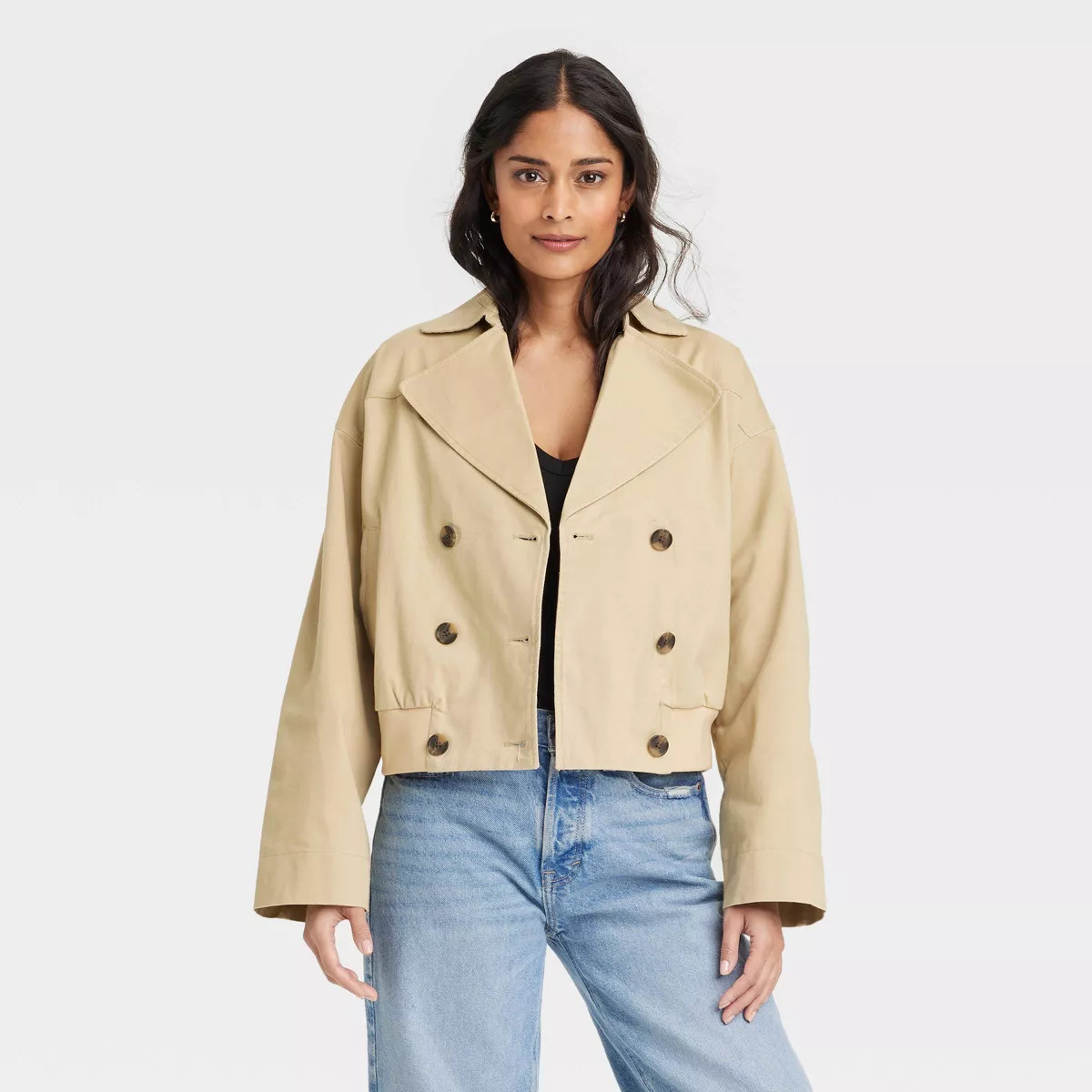 Women's Trench Coat - Universal Thread™ Olive Green 3X | Target