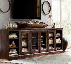 Printer's Bookcase Media Console (96") | Pottery Barn (US)