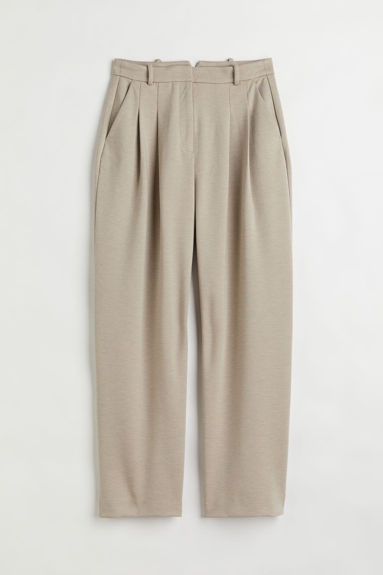 H & M - Dressy Jersey Pants - Beige | H&M (US)