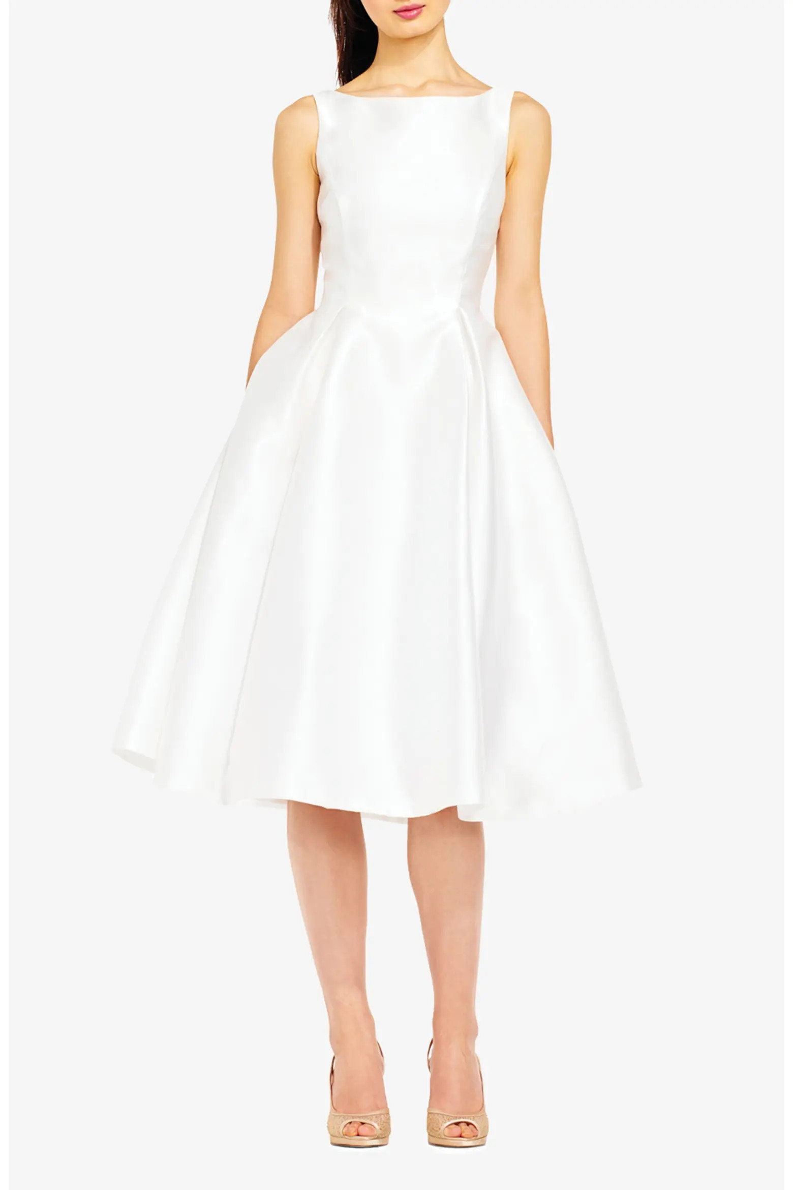 Sleeveless Mikado Fit & Flare Midi Dress (Women) | Nordstrom | Nordstrom