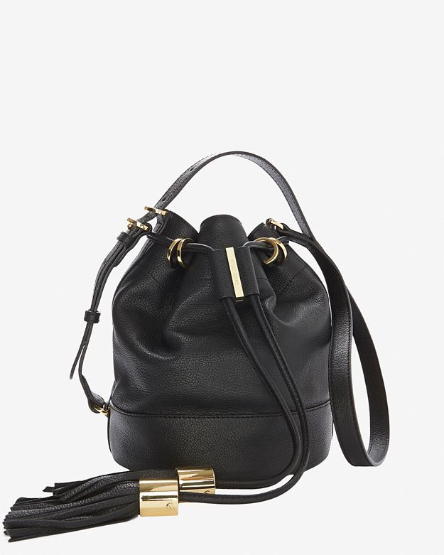 See by Chloe Vicki Tassel Bucket Bag: Black | Intermix