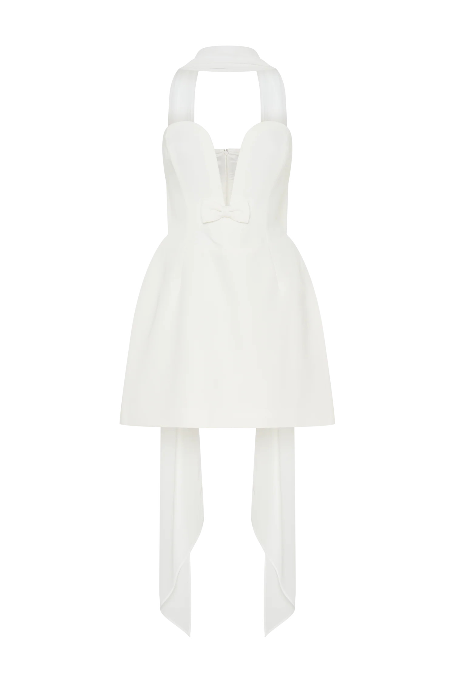 Orellia Strapless Suiting Mini Dress - Ivory | MESHKI US