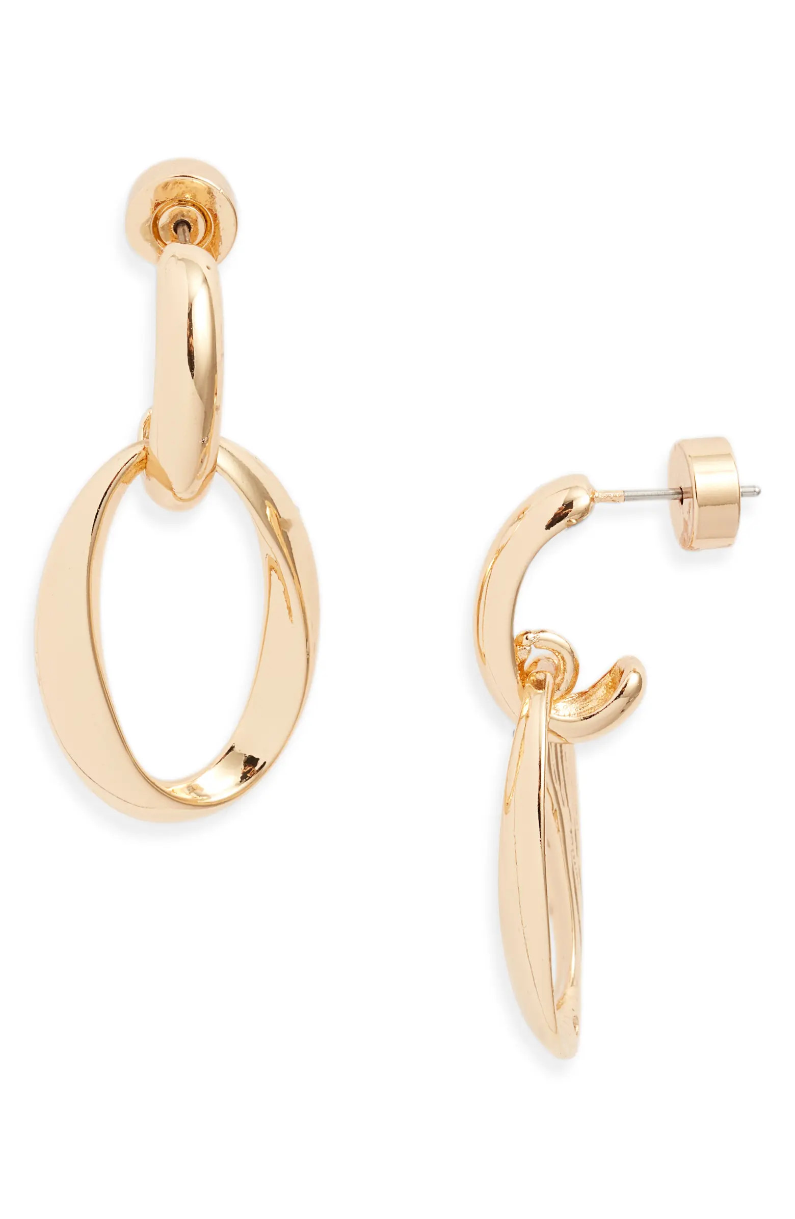 Twisted Oval Hoop Earrings | Nordstrom