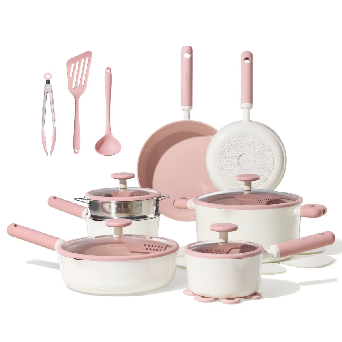 Carote 21pc Ceramic Nonstick Cookware Set Pink | Target