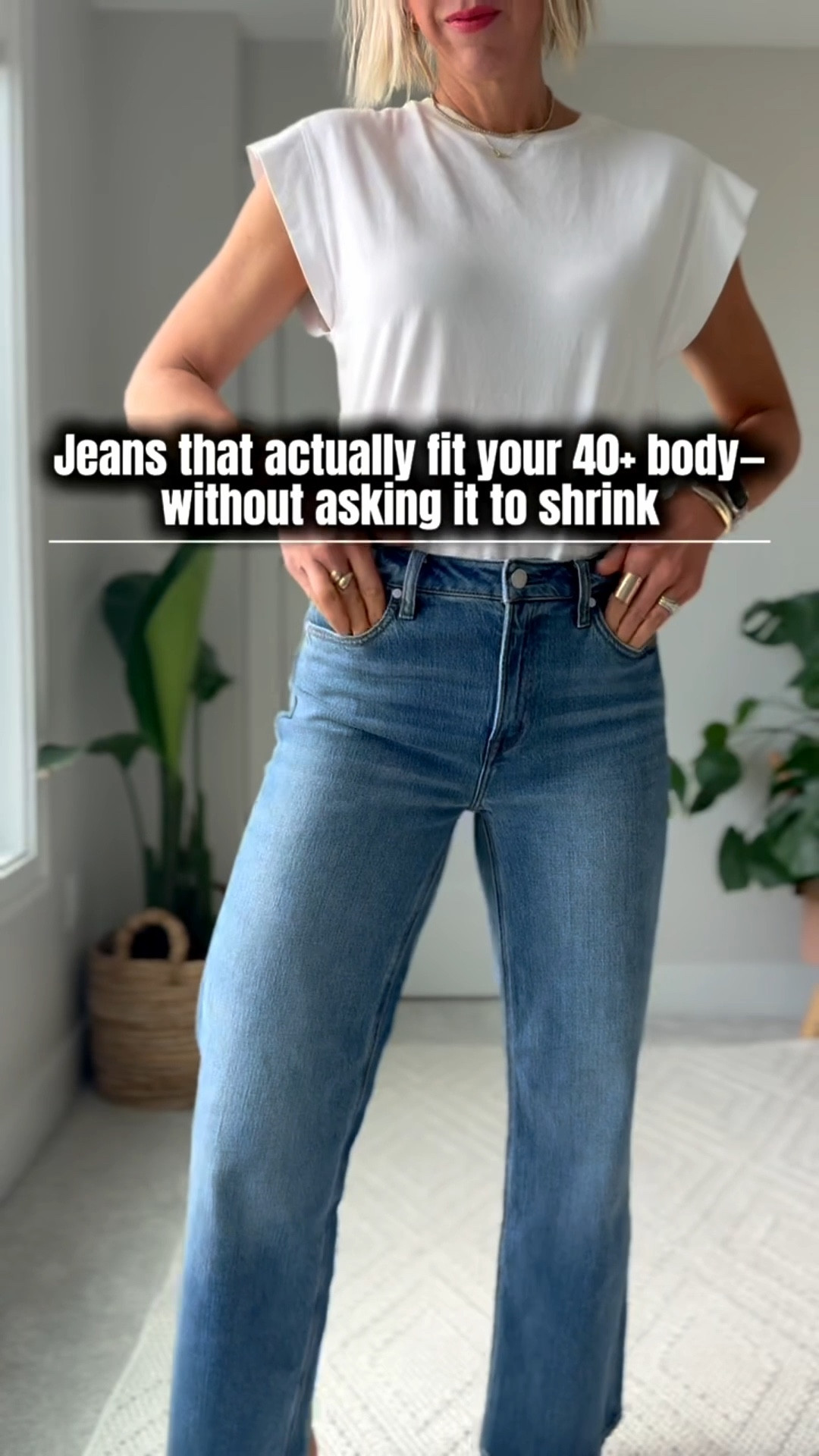 Highlighting the Quince wide leg jeans, 4 ways for different occasions this spring. 
I’m 5’10” for height reference wearing my true to size 28 in the 30” length

#LTKOver40 #LTKgrwm #LTKootd