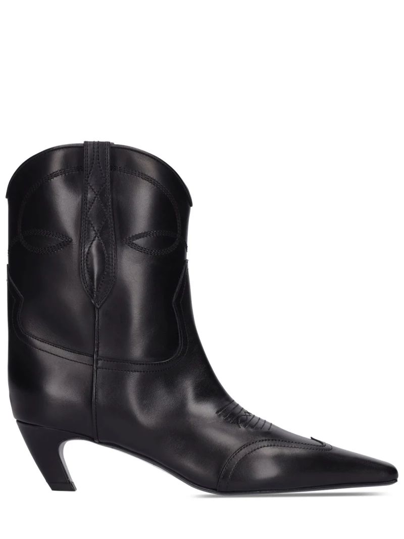 50mm dallas leather ankle boots - Khaite - Women | Luisaviaroma | Luisaviaroma