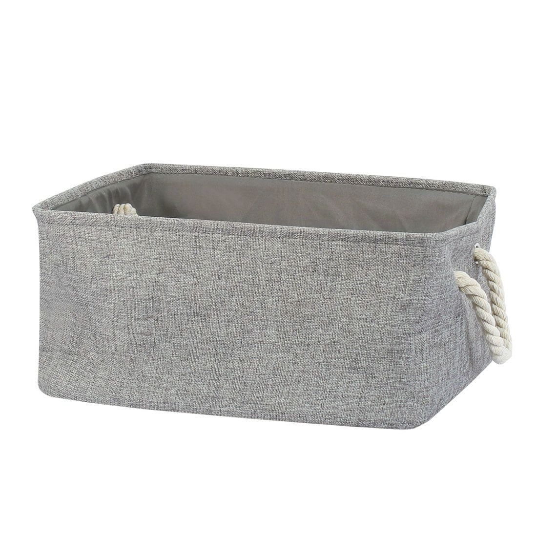 Uxcell Collapsible Cotton Fabric Storage Cube Baskets Bin, Gray,  Large | Walmart (US)