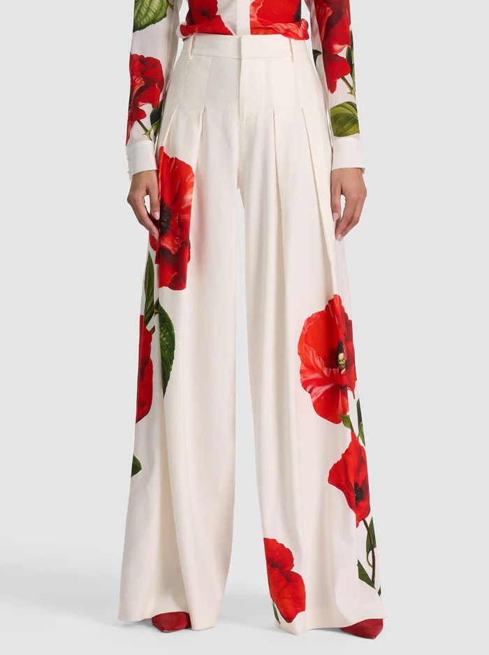 BLAIRE PLEATED LINEN PANT | Alice + Olivia