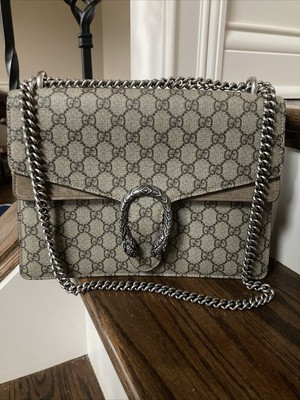 Gucci Dionysus Bag GG Coated Canvas Medium Supreme Beige Shoulder | eBay AU