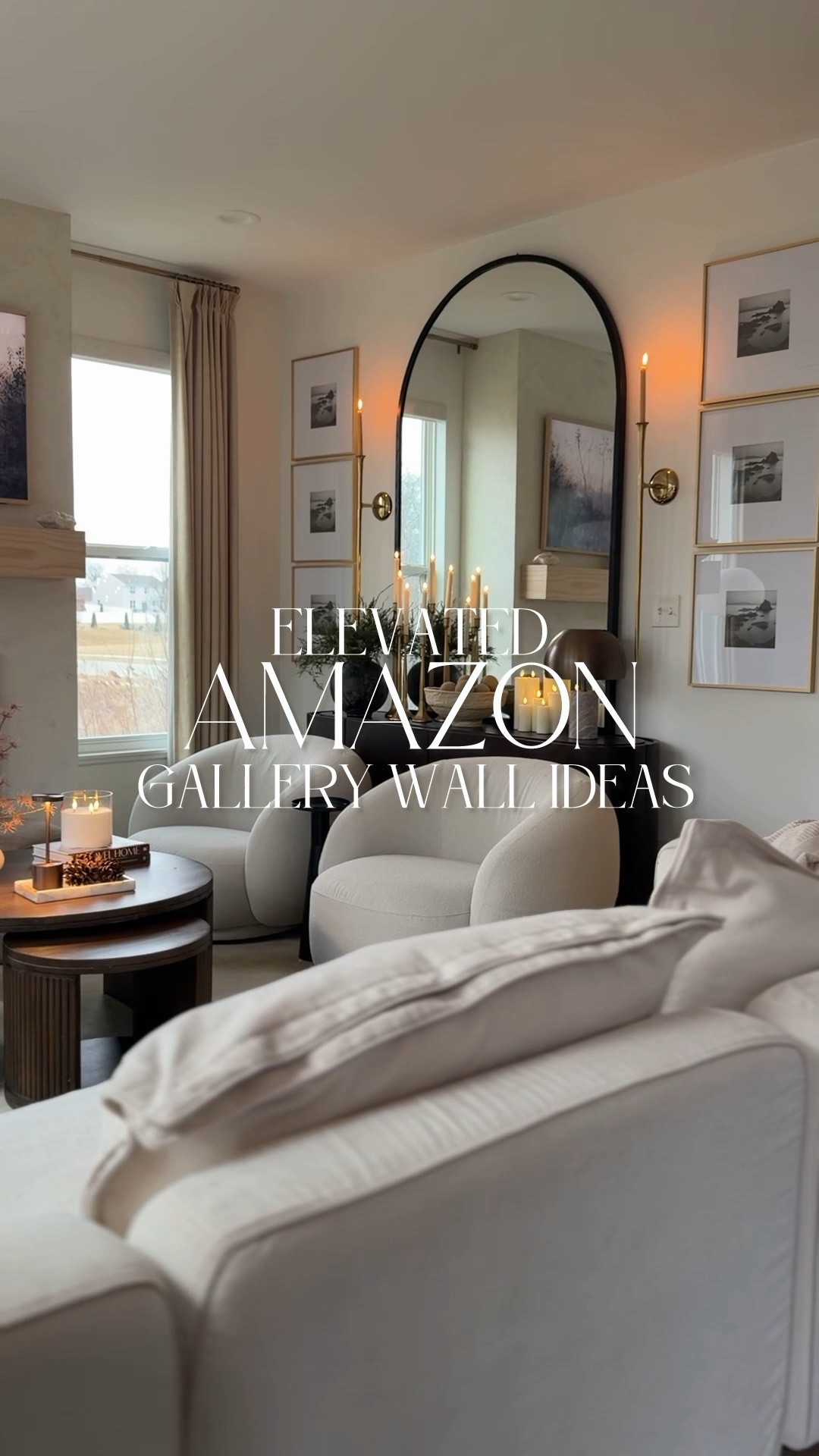 Designer Inspired home on an amazon budget. Every detail matters and has been carefully sourced. I feel like you can never go wrong with a gallery wall and beautiful picture lights and sconces.These frames are from amazon and super affordable 