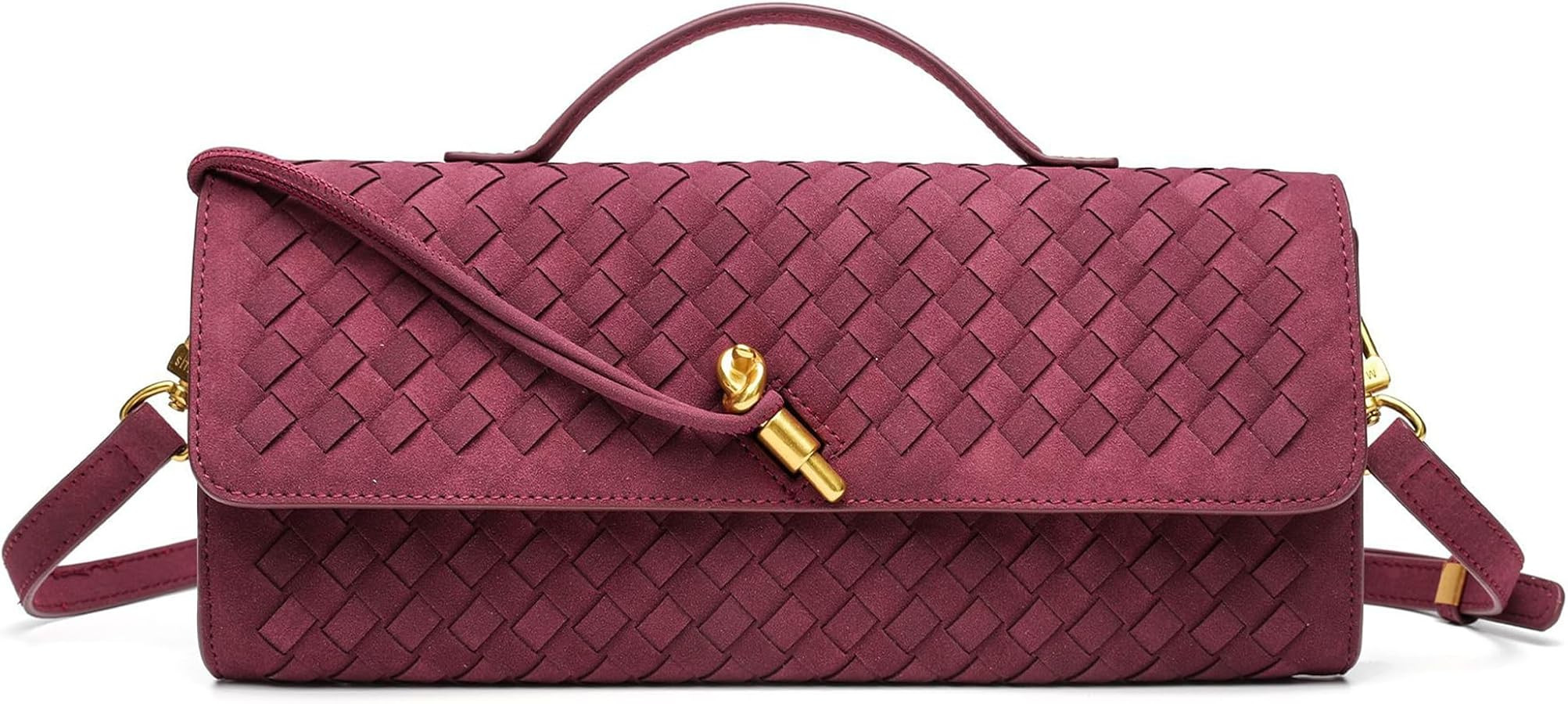 NEWBELLA Handwoven Women's Clutch Purse, Crossbody Bag with Adjustable Strap for Evening & Casual... | Amazon (US)