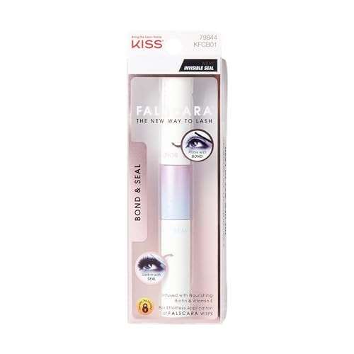 KISS Falscara DIY Eyelash Extension Bond & Seal Infused with Biotin & Vitamin E – Strong Gentle Comfortable Lash Adhesive for All Day Wear For Use With Falscara Lash Wisps, Remover, and Applicator | Amazon (US)