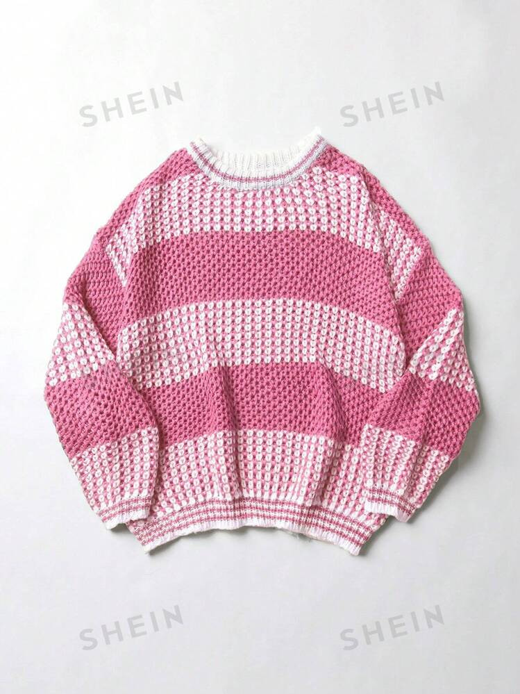 TrendsSHEIN MOOSTA Women's Contrast Crew Neck Sweater | SHEIN