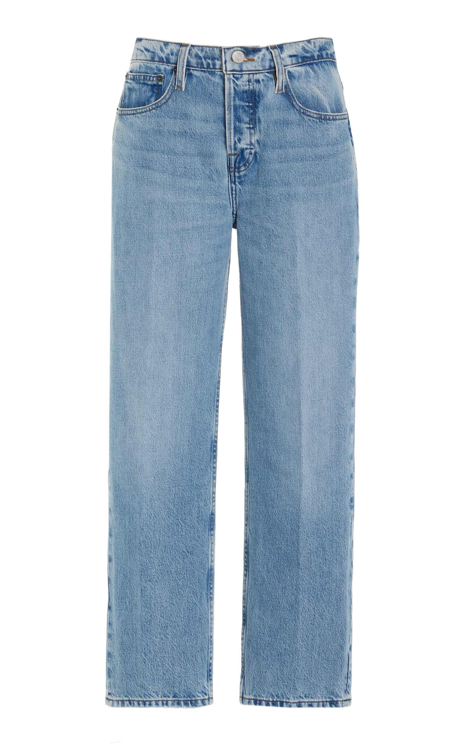 FRAME - The Slouchy Rigid Low-Rise Straight-Leg Jeans - Blue - 26 - Moda Operandi | Moda Operandi (Global)