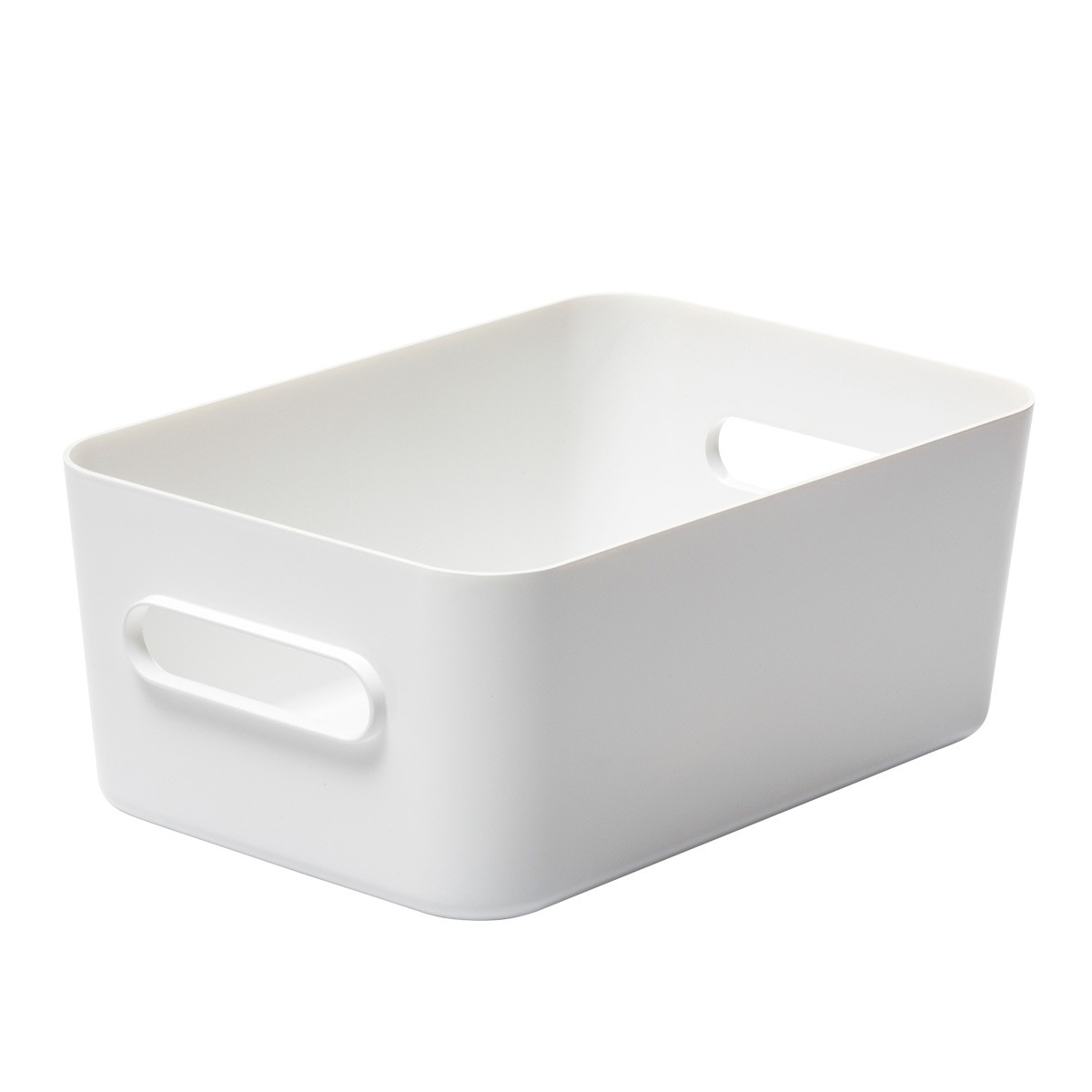 Compact Plastic Bin w/Handles | The Container Store