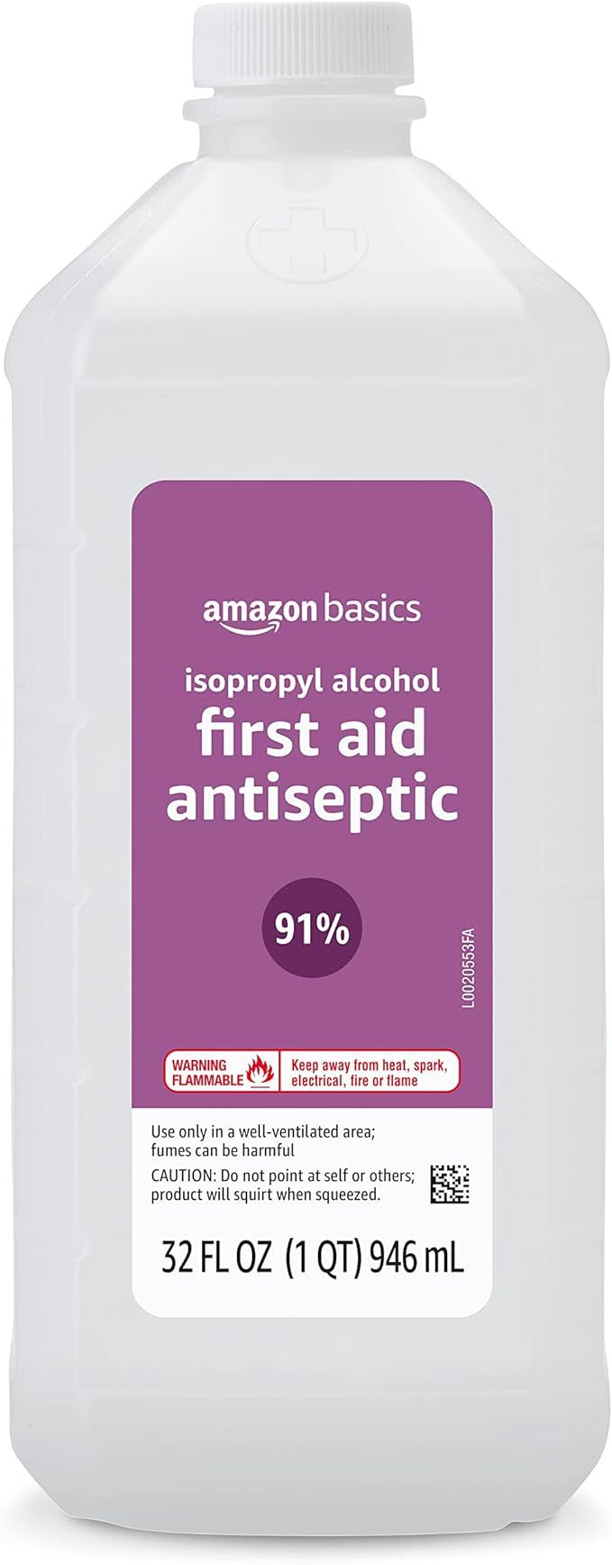 Amazon Basics 91% Isopropyl Alcohol First Aid Antiseptic, Unscented 32 Fl Oz (Pack of 1) (Previou... | Amazon (US)