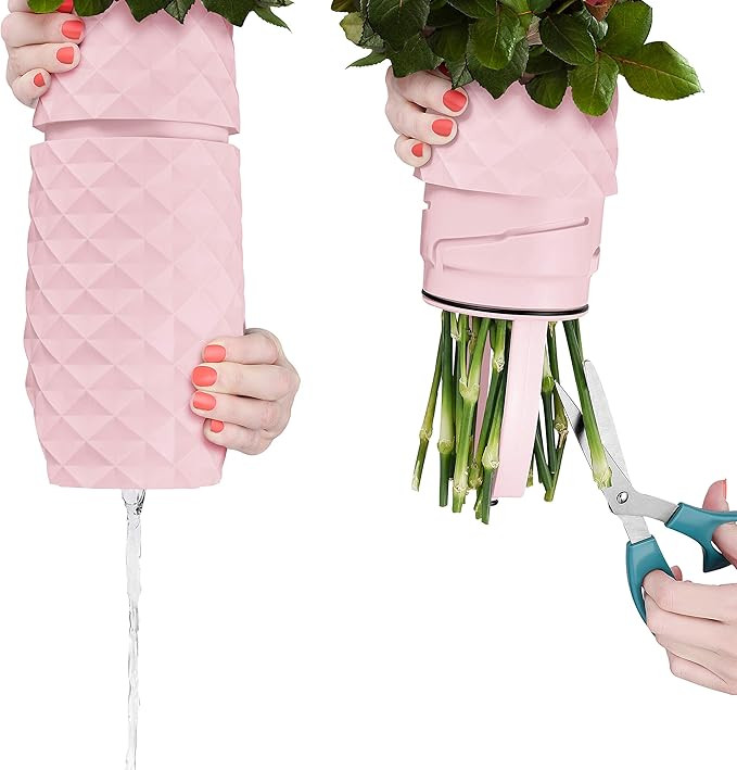 The Amaranth Vase - Unique Design for Easy Water Draining and Stem Access - Impact Resistant Plas... | Amazon (US)