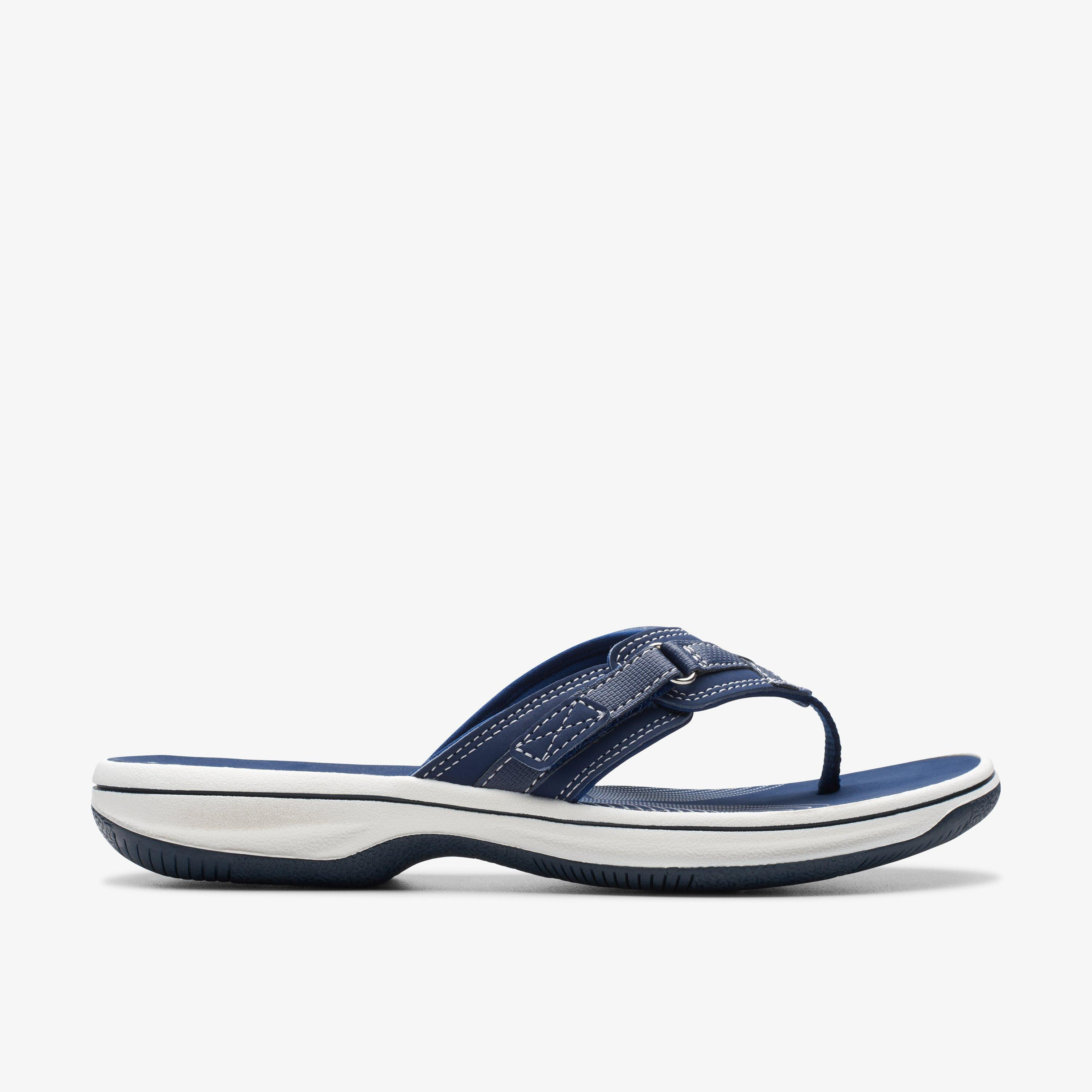 WOMENS Breeze Sea Navy Synthetic Flip Flops | Clarks US | Clarks (US)