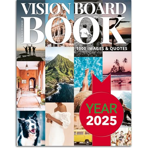 Vision Board Book Magazine for Women - 1000+ Diverse Pictures, Quotes, Self-Discovery Exercises | Complete Collage Clip Art Supplies Kit for Adults | Ideal for Vision Mood Board Party & Manifestation | Amazon (US)