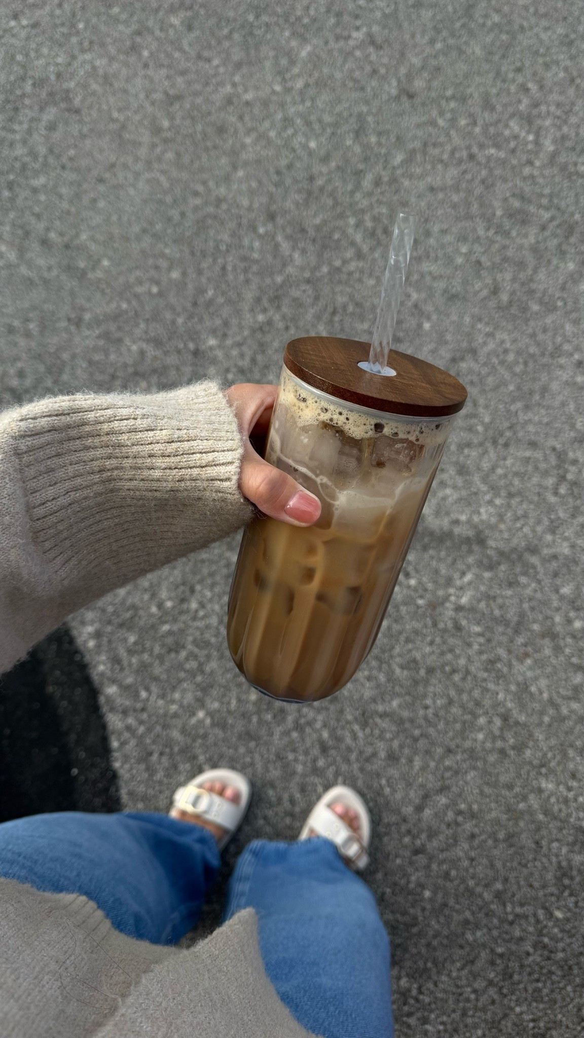 Cutest ribbed reusable coffee cup!