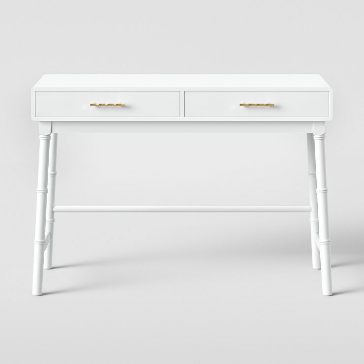 Oslari Wood Writing Desk with Drawers White - Threshold™ | Target