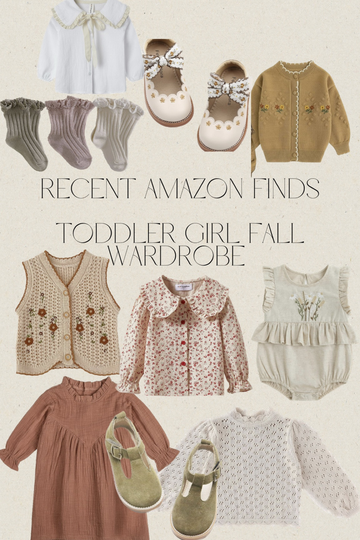 Toddler girl Fall wardrobe Recent amazon find 