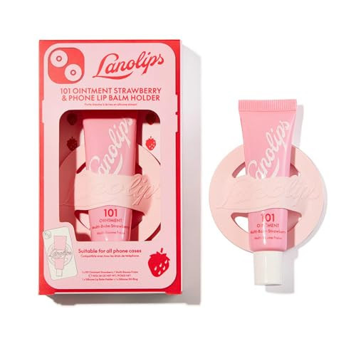 Lanolips 101 Ointment Strawberry & Lip Phone Holder - Fruity Lip Balm with Vitamin E Oil and Lanolin for Lip Hydration (0.35 Ounce) | Amazon (US)