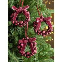 Very Home Pack of 3 Bell Wreath Christmas Tree Ornaments | Very (UK)