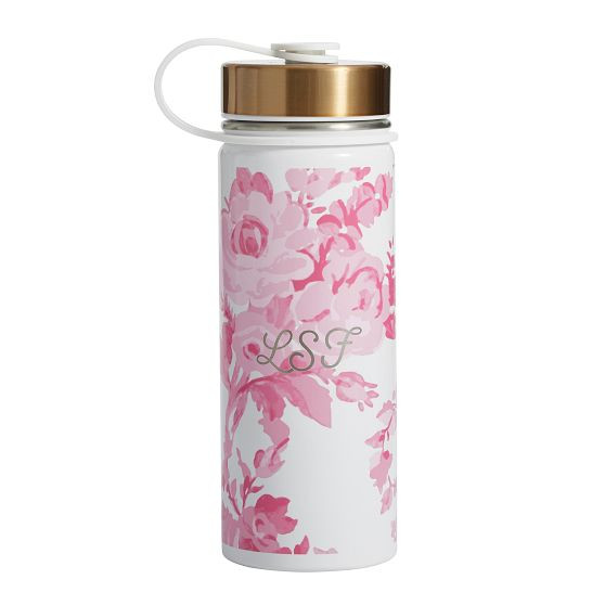 LoveShackFancy Garden Party Slim Damask Water Bottle | Pottery Barn Teen