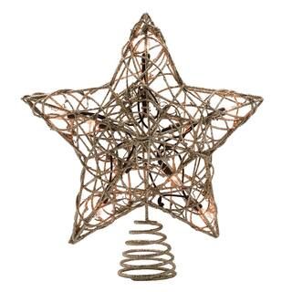Pre-Lit Gold Grapevine Star Tree Topper with Warm White Lights by Ashland® | Michaels Stores
