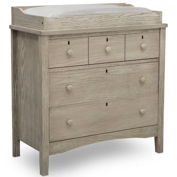 Delta Children Farmhouse 3 Drawer Dresser with Changing Top | Target
