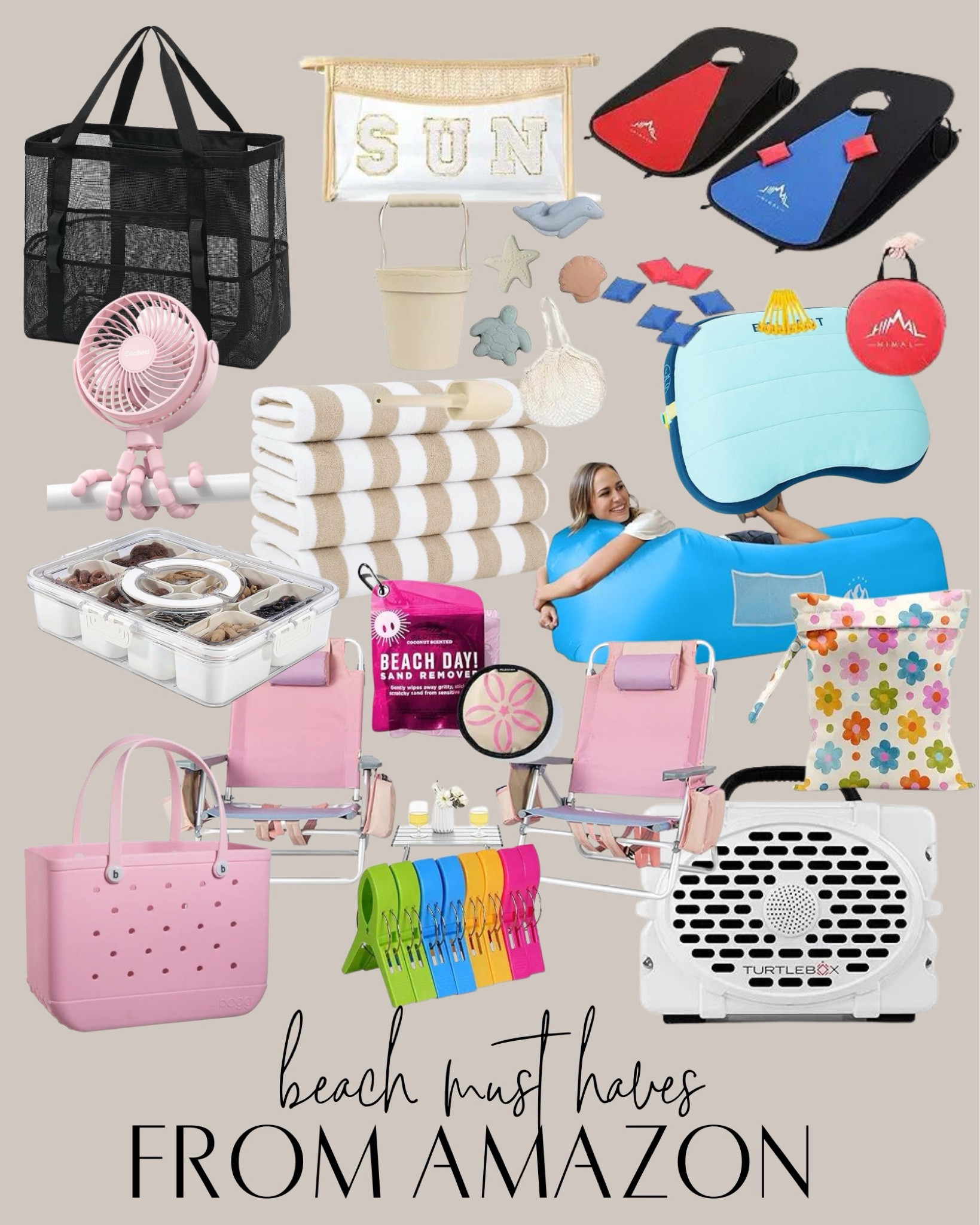 Beach must haves from Amazon!

Kortney and Karlee | #kortneyandkarlee #LTKfindsunder50 #LTKfindsunder100 #LTKtravel 