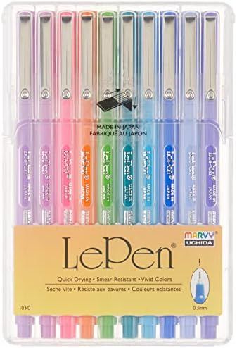 Marvy Uchida Le Pen Pastel Colors - Set of 10 + Free Shipping | Amazon (US)