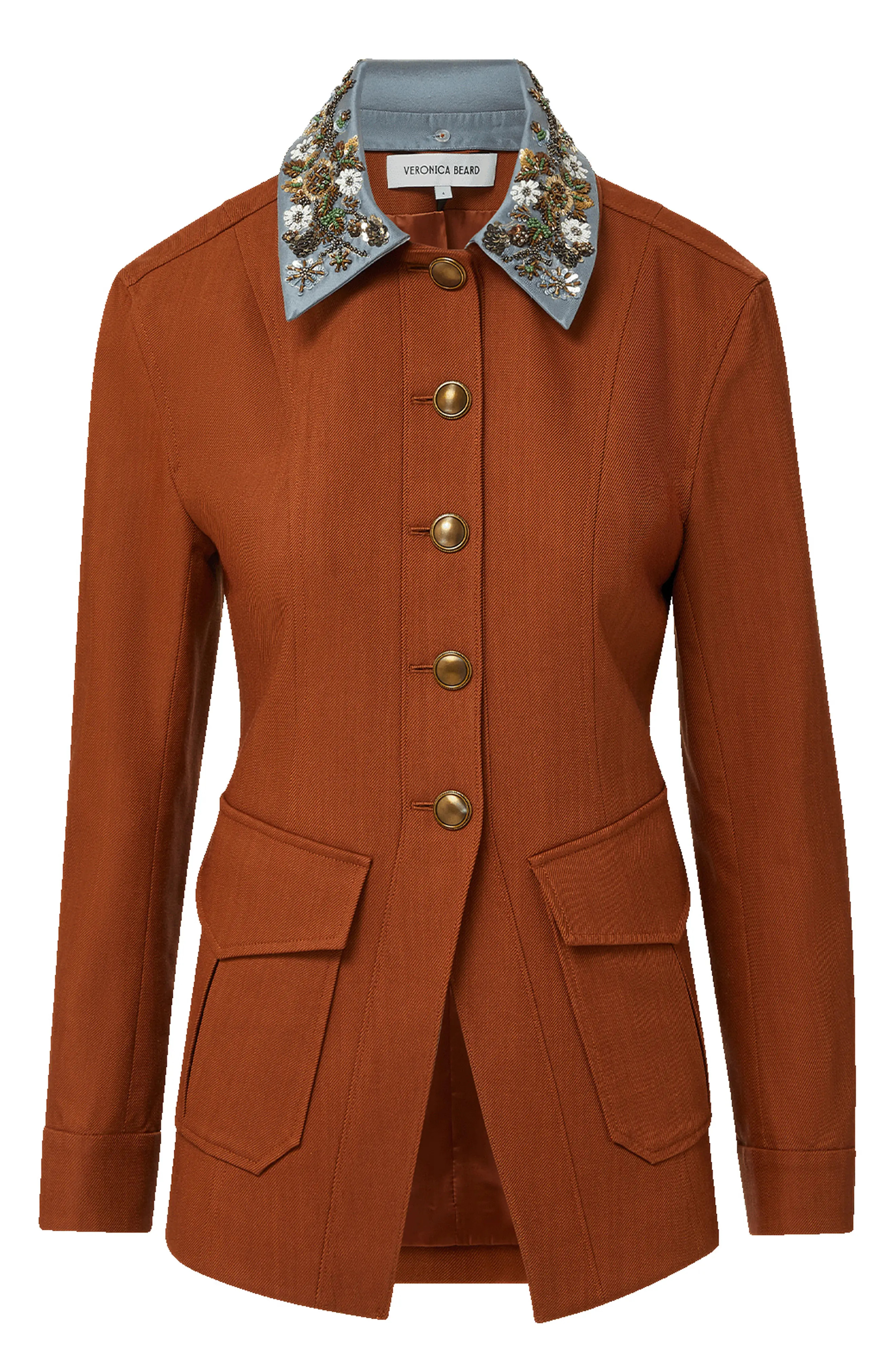 Veronica Beard Laramie Dickey Jacket in Rust at Nordstrom, Size X-Small | Nordstrom