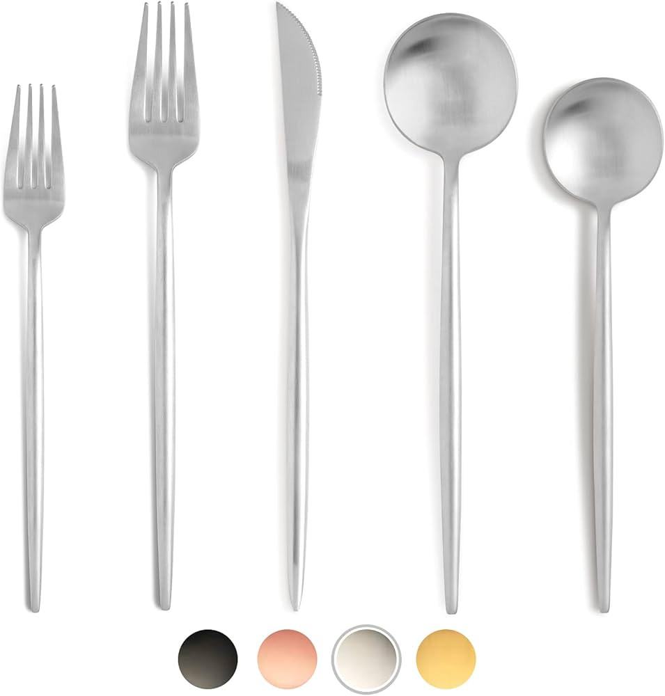 Silverware Set, 20 Piece Stainless Steel Flatware Set Service for 4, Cutlery Set, Include Knives/... | Amazon (US)