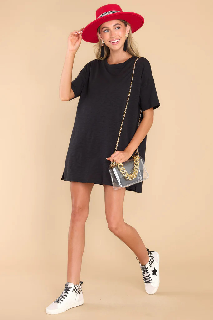 Key It Down Black Tunic | Red Dress 