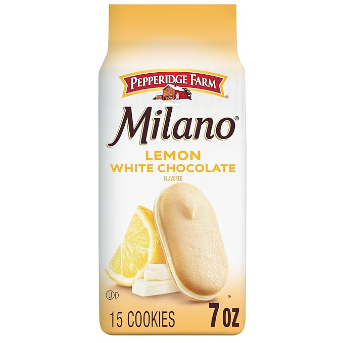 Pepperidge Farm Milano White Chocolate Lemon Flavored Cookies, 7 Oz Bag | Amazon (US)