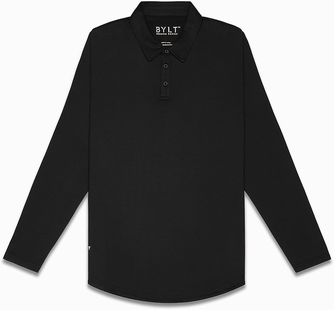 BYLT Performance Drop-Cut Polo Long Sleeve Men's Shirt | Amazon (US)