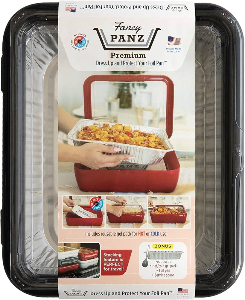 Fancy Panz Premium Dress Up & Protect Your Foil Pan, Made in USA. Hot/Cold Gel Pack, One Half Siz... | Amazon (US)