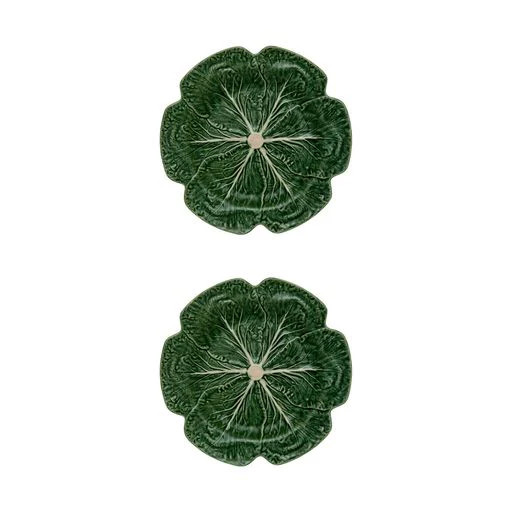 Cabbage Charger Plate in Green, Set of 2 | Over The Moon