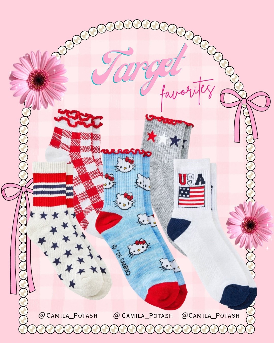 These patriotic socks are the cutest little detail for summer lately 🇺🇸🎀 From the vintage USA vibes to the Hello Kitty pair, I honestly couldn’t pick a favorite ❤️💙 They’re perfect for adding a fun touch to sneakers, lounge outfits, airport looks, and cozy summer nights.

I love mixing these with oversized sweatshirts, denim shorts, pajamas, or even casual everyday outfits for that cute Americana aesthetic without trying too hard ✨

Everything is linked on my LTK 🤍 Which pair would you wear first?

#TargetFinds #PatrioticStyle #CuteSocks #AmericanaStyle #HelloKittyStyle #FourthOfJulyOutfit #SummerAccessories #CoquetteStyle #LTKFashion #TargetStyle #RedWhiteAndBlue #CasualStyle #CuteEverydayOutfits #PatrioticFashion #SockStyle #AffordableFashion #SummerOOTD #GirlyStyle #FashionFinds #TargetFashion

 patriotic socks, cute graphic socks, Hello Kitty socks, Americana accessories, Fourth of July fashion, cozy cute outfits, red white and blue aesthetic, trendy socks for women, casual everyday style, patriotic outfit accessories, girly summer aesthetic, Target fashion finds, comfy lounge accessories, coquette fashion trend, LTK accessory finds @Target

#LTKootd #LTKgrwm #LTKSeasonal