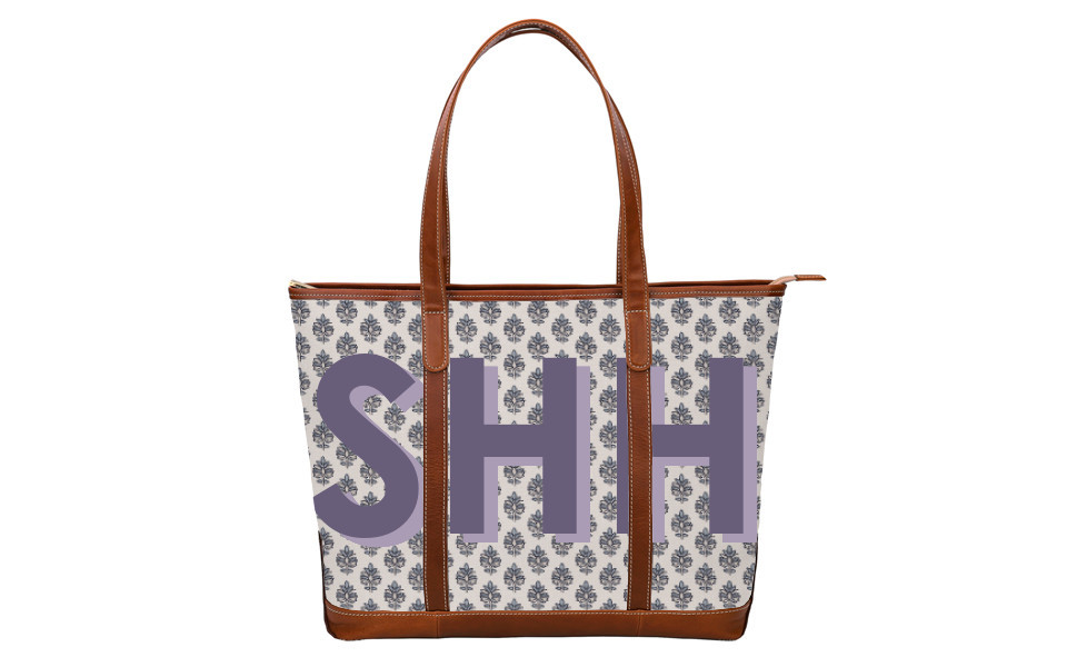 Tilly Trolley Sleeve Tote - Monogram Stripe | Barrington Gifts