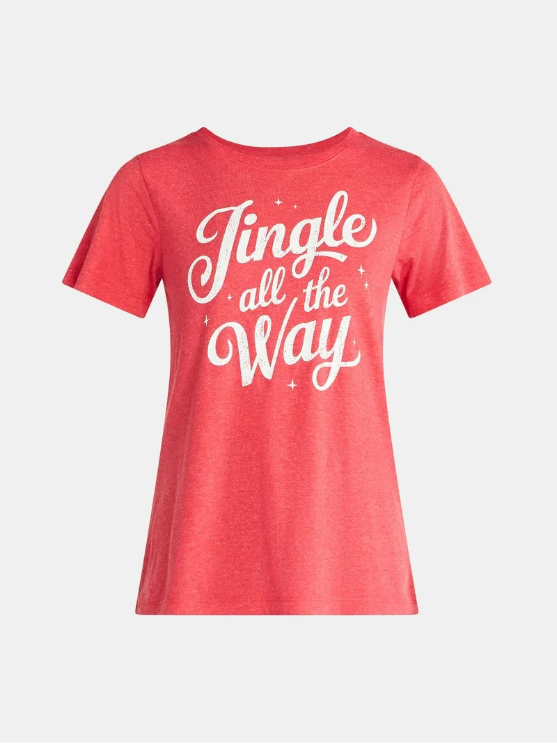 Christmas Women's Jingle Graphic Tee from Holiday Time, Sizes S-XXXL - Walmart.com | Walmart (US)